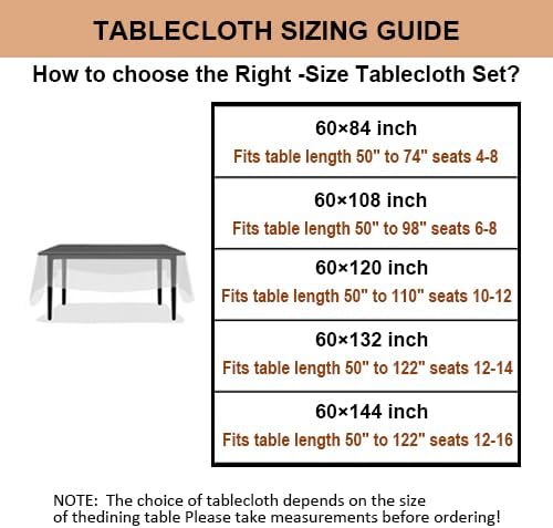 Talasily Linen Tablecloth 100% Pure Linen Table Cloth 60x108 Inches Rectangle Tablecloths Washable Cloths for Kitchen, Dining, Buffet Parties, Holidays, Picnic, Weddings and Restaurants-Caramel
