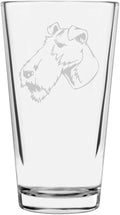 Wire Fox Terrier Custom Personalized Dog Themed Etched All Purpose 16oz Pint Glass