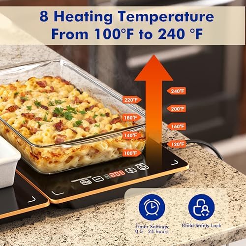 Electric Warming Trays for Buffets Party - 35 x 15 inches Food Warmers with Precise Temperature Control, Flexible Combination Buffet Servers and Warmers for Home Entertaining and Catering - Image 2