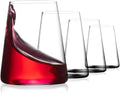 BENETI German Made Stemless Wine Glasses set 4 | Premium 17oz Stemless Wine Glass | Crystal Glass Cups For Red & White Wine, Modern Durable Drinking Glasses