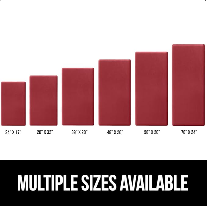 GORILLA GRIP Comfortable Cushioned Kitchen Mats for Floor, Waterproof and Stain Resistant Soft Top, 3/4 Inch Thick Ergonomic Standing Desk Anti Fatigue Mat, Foam Supports Ankles and Feet, 20x32, Red