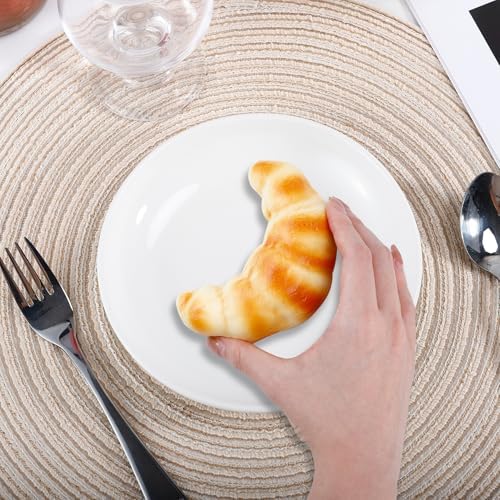 8 Pack 6 Inch White Ceramic Dessert Plates, Round - Image 7