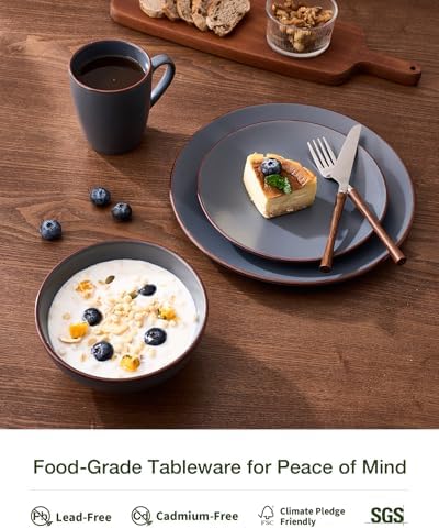 Famiware Venus Dinnerware Sets with Mugs, Ceramic Plates and Bowls for 4 - Image 4
