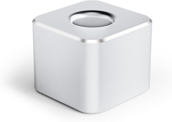 Aluminum Single Hole Pen Stand - Durable Fountain Pen Holder for Desk Display, Non - Slip Base, Minimalist Office/Home Organizer(Silver,1P)