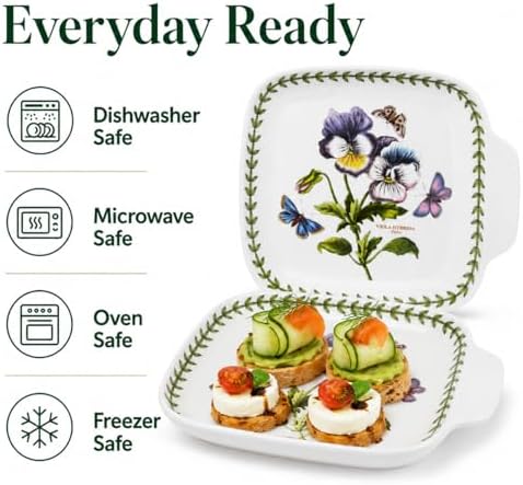 Portmeirion Botanic Garden Canape Plates - Assorted Floral Motif, Set of 4 - Image 4