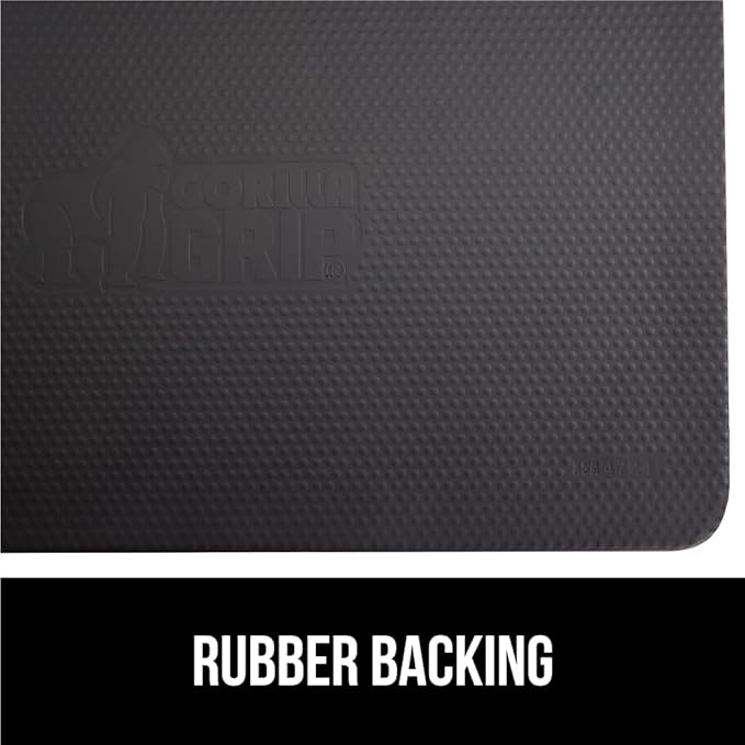 GORILLA GRIP Comfortable Cushioned Kitchen Mats for Floor, Waterproof and Stain Resistant Soft Top, 3/4 Inch Thick Ergonomic Standing Desk Anti Fatigue Mat, Foam Supports Ankles and Feet, 17x24, Grey