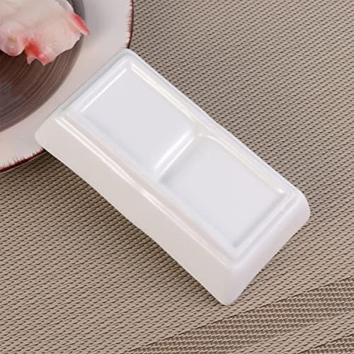 Kichvoe Ceramic Divided Sauce Dish 2-Compartment Appetizer Serving Tray - Image 6