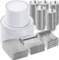 BESTVIP 900PCS Silver Dinnerware Set for 150 Guests, by Bestvip