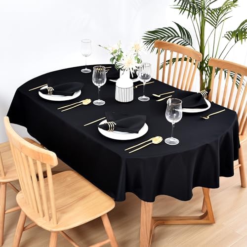 Wolkemer Set of 4 Black Cloth Napkins 17 x 17 Inches Solid Washable Polyester Dinner Napkins with Hemmed Edges for Dinners Parties Weddings Banquets Events Table Decoration - Image 6
