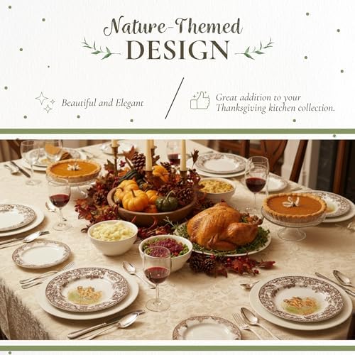 Spode Woodland Hunting Dogs Golden Retriever Salad Plate - 8" Fine Earthenware with British Flowers Border, Microwave, Dishwasher & Warm Oven Safe - Rustic Dog-Themed Tableware - Made in England - Image 3