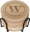 Personalized Wooden Coasters, Custom Engraved Monogram Coasters, Great Gifts for Relatives, Friends or Yourself (Set of 6)