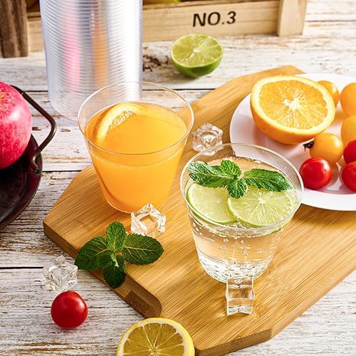 JOLLY CHEF 100 Pack 10 oz Clear Plastic Cups, Disposable Party Cups - Image 3