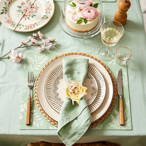 Flower Napkin Rings Set of 8, Handmade Champagne Peony Napkin Holder Floral Rings With Jute Bow Buckles for Summer, Wedding, Banquet, Birthday, Christmas, Valentine's, Thanksgiving Table Decoration - Image 4