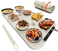 Warming Mat for Food,27.5x15.7" Large Electric Buffet Warming Tray, 7 Temp Levels, 99H Continuous Heat, ℉/℃ Switch, Patented Fast-Heat Design for Parties, Family Meals, Daily Use Apricot by Leteveryoneenjoylife