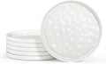 LIANYU Dinner Plates Set of 6, 7.9 Inch Large Ceramic Dessert Plate for Kitchen, Porcelain Serving Dishes for Salad Appetizer Cake Bread, Scratch Resistant, Microwave & Dishwasher Safe, Polar White