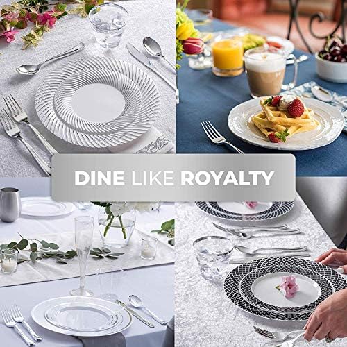 160 Pack Silver Plastic Cutlery Disposable Silverware - 80 Forks, 40 Knives, 40 Spoons - For Catering, Parties, Dinners, Weddings, and Everyday Use, Stock Your Home - Image 4