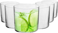 Krosno Textured Wavy Cider Glasses, Set of 6, 13,86 Fl. OZ, Mixology Lumi Collection, Water, Juice and Cold Drinks, For Everyday Use, Dishwasher Safe, Made in Europe
