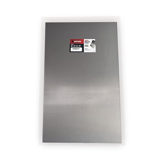 Metoro 16-Gauge x 36" x 24" Mild CRS Steel Sheet - Formable, Weldable, Magnetic, Smooth Surface - Industrial-Grade Metal Plate for DIY Projects, Fabrication, and More. (1, .060 X 36 X 24)