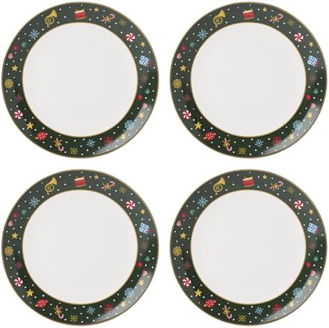 Lenox Nutcracker Ballet Porcelain Christmas Dinner Plate Set for 4 by Lenox
