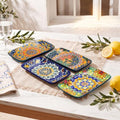 HaWare Boho 9.5 Inch Rectangular Dinner Plates Set of 4 by HaWare