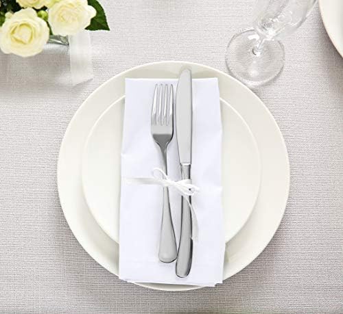 Utopia Kitchen Cotton Blend White Cloth Napkins [12 Pack, 20x20 Inch] - Image 6