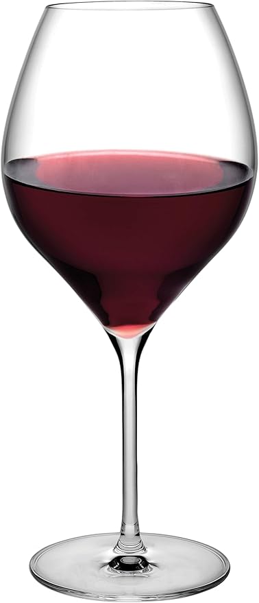 NUDE Vinifera Set of 2, Bordeaux Crystal Wine Stem Glasses 26.75 oz, |Lead-Free Crystal|, Clear Glass Wine Tumbler, Ideal for Cocktails & Perfect For Homes & Bars