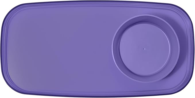 madesmart dipware Small Serving Plate, Stackable & Removable Dip Bowl for Salsa, Queso, Salad, Olives, Dishwasher & Microwave Safe, Multipurpose Plate & Bowl, Plum