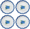Supreme Housewares 4-Piece 6 Inch Melamine Dessert Plates Appetizer Dinner Plates Small Serving Plates Party Plates Round Plate for Dessert Snack Fruit Side Dishes (Blueberry) by SupremeHousewares