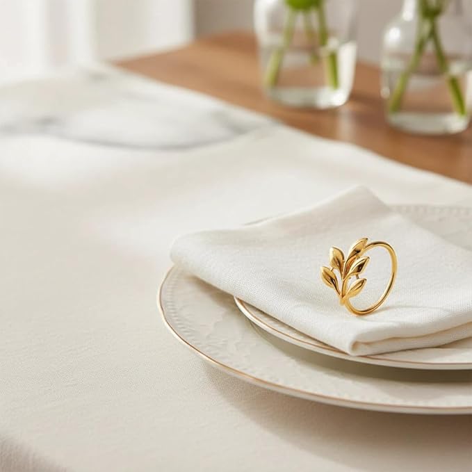 100 Pcs Gold Napkin Rings Bulk Delicate Napkin Holder for Dining Wedding Party Banquet Table Decroration Christmas and Daily Use