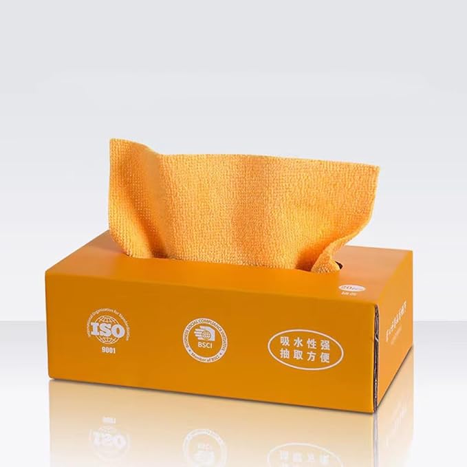 20 Pieces/Box Kitchen Wash Cloths for Dishes,Multi-use Cleaning Cloths Towels,Disposable Towel Cloth,Kitchen Specific Dishwashing Cloth,Disposable Cleaning Cloths Quick Dry,7.87x7.87inch (yellow)