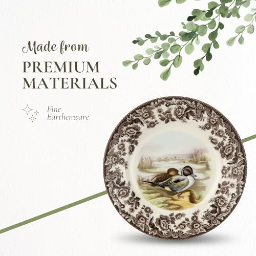Spode – Woodland – Salad Plate - Pintail - Brown/White - Image 4