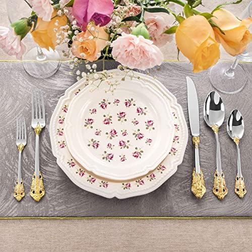 KEAWELL Gorgeous Luxury 4-Piece 18/10 Dinner Knife Set (Gold Accent) - Image 5