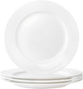 White Ceramic Dinner Plates Set of 4, 12 Inch Large Porcelain Dinner Plates for Salad, Pasta, and Steak – Microwave and Dishwasher Safe Dinnerware