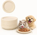 50PCS 6 Inch Disposable Pet Plates for Small Animals, Cats & Puppies, Travel Cat Bowls & Puppy Bowls for Litter, Outdoor Feeding & Travel Pet Food Container, Outdoor Pet Essentials