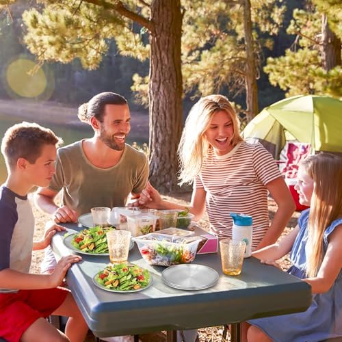 12 Stainless Steel Plates, 7.8 inch 304(18/8) Metal Camping Plate, Reusable Food Serving Dish Snack Eating Dishes Round Shatterproof Plate Silver Dinnerware for BBQ Dinner Oven Dishwasher Safe - Image 7