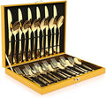Gold Silverware Set, OGORI 30-Piece Gold Forged Stainless Steel Flatware Set, Service of 6 by OGORI