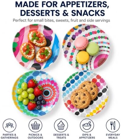 French Bull Melamine Assorted Plates-6 Piece Set -Melamine Dinnerware-Platter, Serving, Party, Platter, Dish (6" Appetizer Plate, Bauble) - Image 6