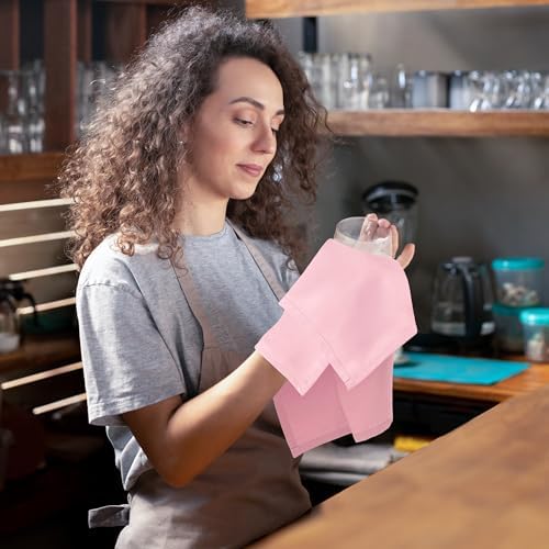 Utopia Home [24 Pack, Pink] Cloth Napkins 17x17 Inches, 100% Polyester - Image 6