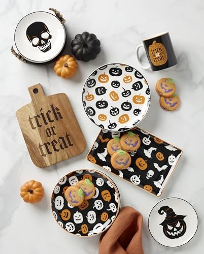 Oneida Vintro Halloween 4-Piece Accent Plates, Appetizer Plate Set for 4 - Image 6