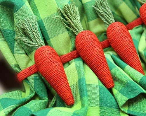 COTTON CRAFT Easter Napkin Rings - Set of 8 Carrot-Shaped Napkin Rings - Image 7