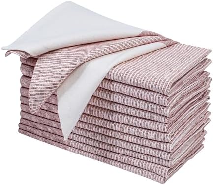 Rust Cotton Cloth Napkins Set of 12, 18x18 Inch by Palisa