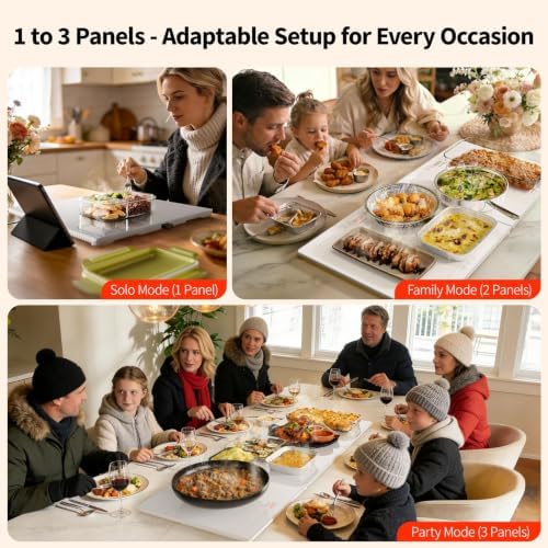 ODSD Food Warmers for Parties Buffet, 47"x15" Extra-Long Food Warming Tray - Image 3