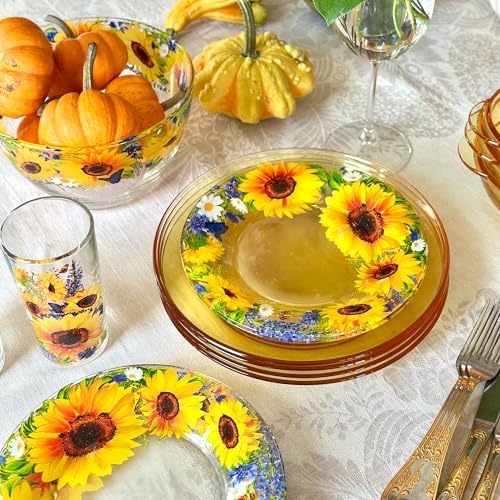 STP GOODS Glass Plates Set of 4 – Borosilicate Salad & Dessert Plates, Transparent Glass Appetizer Plates, Microwave & Dishwasher Safe Tableware - Image 5