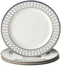 CwlwGO-Bone China Dinner Plates Set of 4, Salad Serving Modern Round Plate, Dinnerware Dishset for Kitchen, Not Suitable for Microwave (10 Inch) by HappleCwlwgoHome