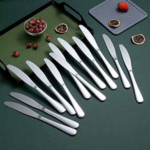 Berglander Dinner Knives Set Of 12, Stainless Steel Shiny Mirror Dinner Knife, Butter Knife Spreader Table Knives Sturdy And Dishwasher Safe - Image 2