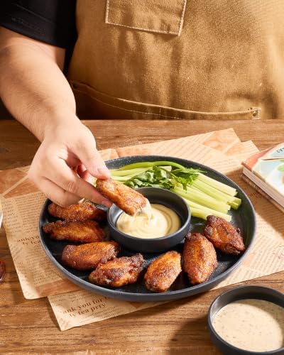 famiware Ceramic Soy Sauce Dish, 4oz Dipping Bowls Set of 6, Matte Black - Image 2