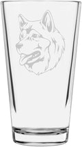 Alaskan Malamute Custom Personalized Dog Themed Etched All Purpose 16oz Pint Glass