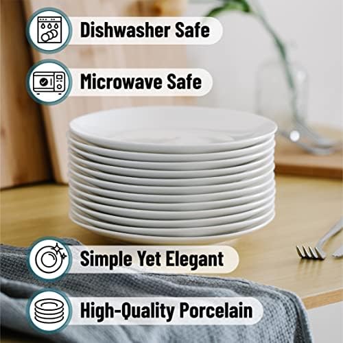 BTaT- White Dessert Plates, 8 inch, Set of 12, Small Plates for Appetizers - Image 4