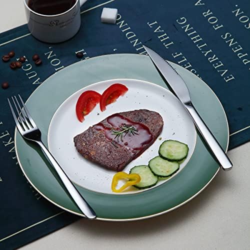 Steak Knives Set 12 Piece, Premium Stainless Steel 6 Dinner Forks and 6 Dinner Knives Set, Steak Knives Steak Forks for 6 Person, Mirror Polish, Dishwasher Safe (Shiny Silver) - Image 4
