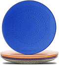Dinner Plates Set 4 10.5 Inch Smokey Black Purple Amber Cobalt Blue by Yungala